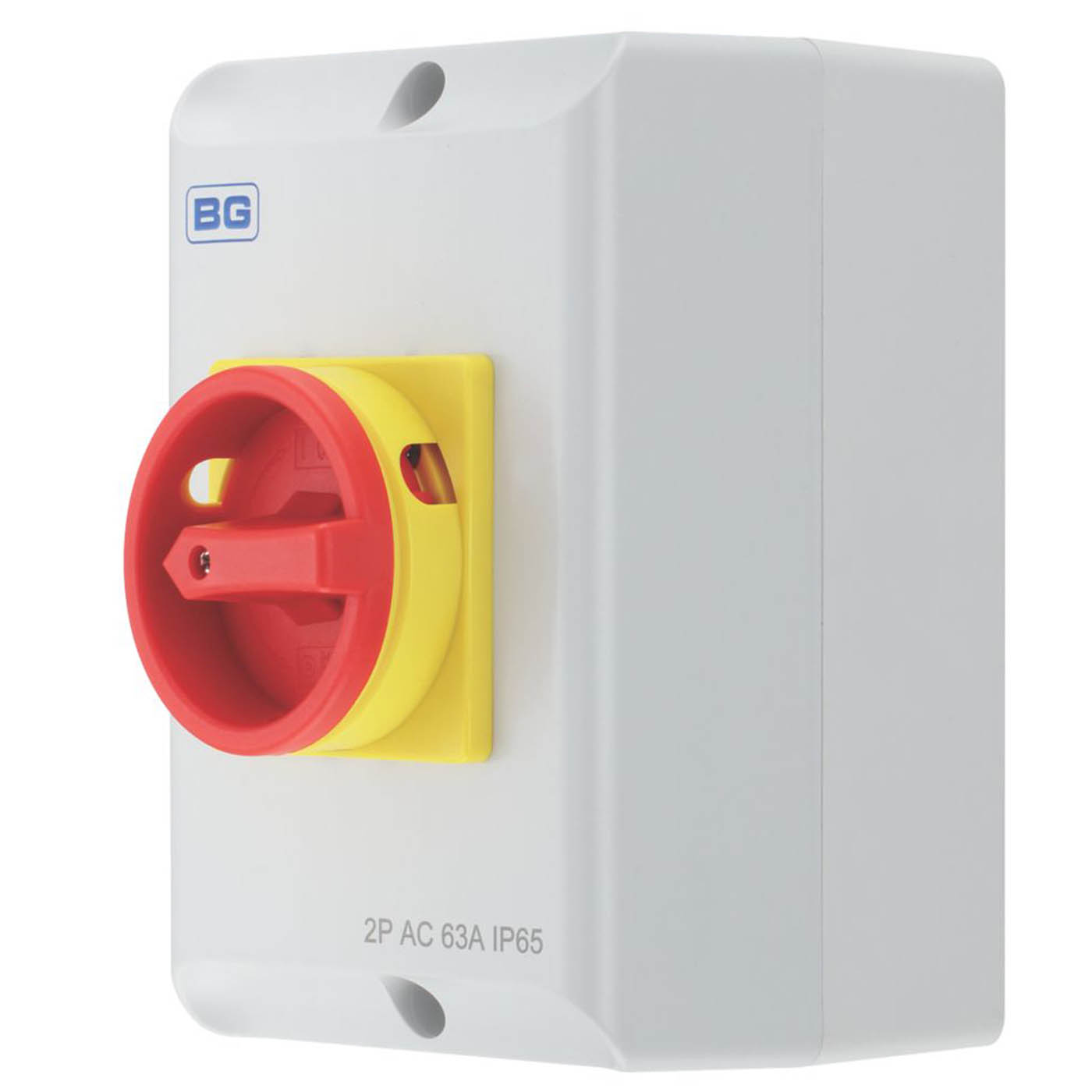 British Rotary Isolator 2 Pole Dimmer CPRSD263 63A Weatherproof Light Grey - Image 1