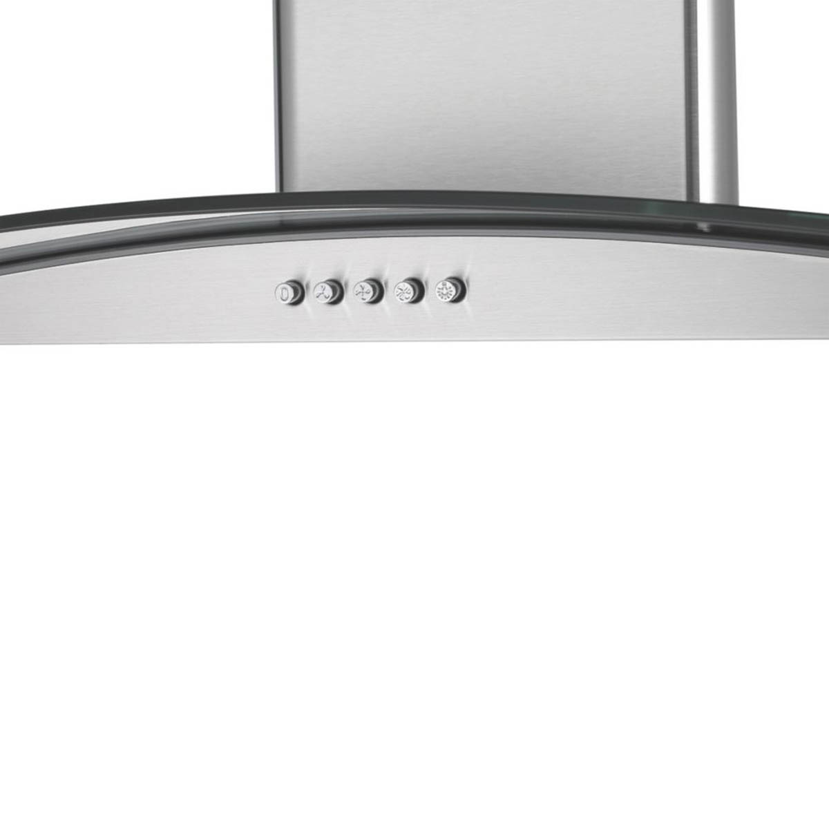 Cooker Hood Kitchen Extractor Fan Curved Glass Stainless Steel Push Button 900mm - Image 5