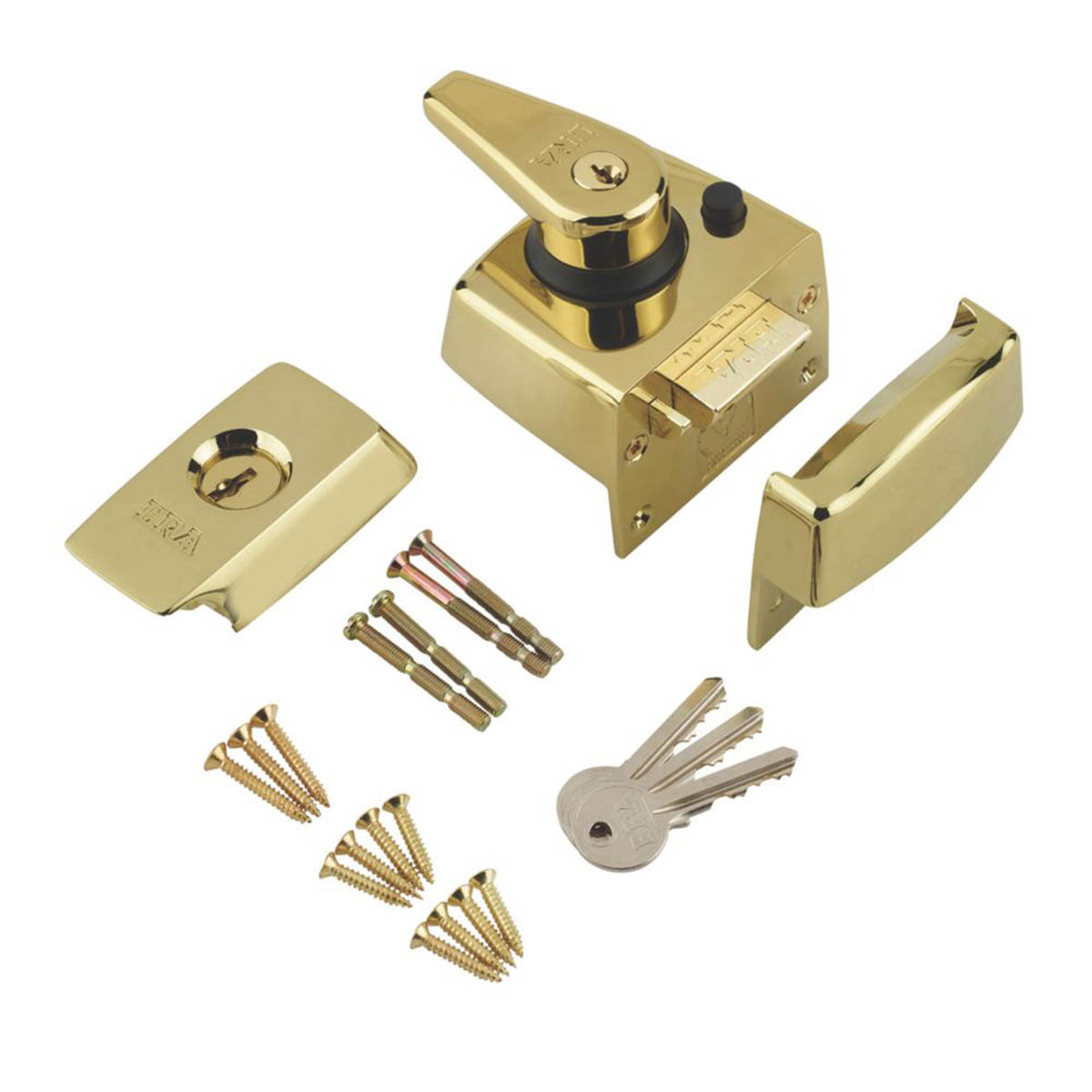 ERA Night Latch Double Locking 1830-31 Brass High Security 40mm Backset - Image 2