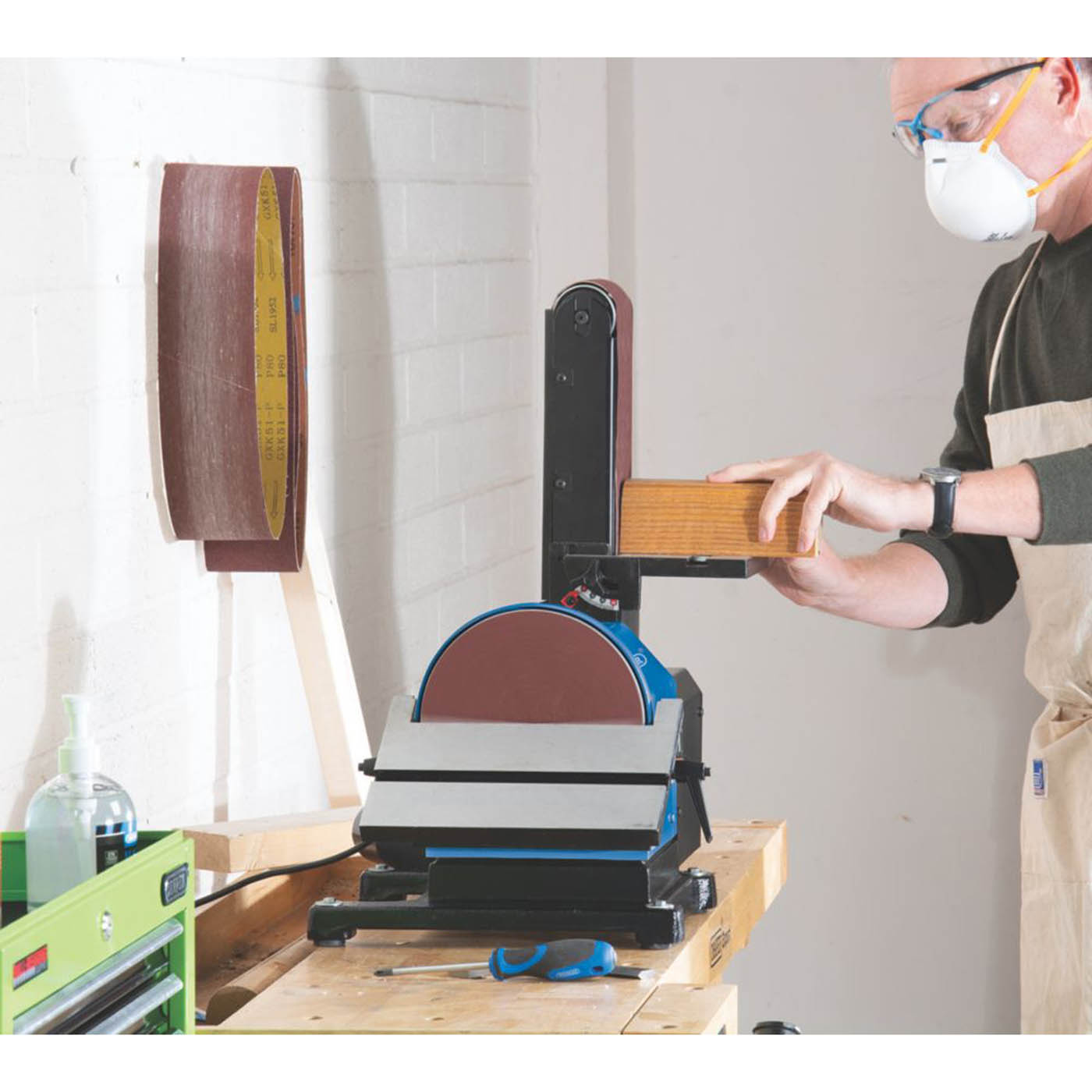 Draper Belt Disc Sander 98525 Corded Electric Adjustable Powerful 4" 500W 230V - Image 4
