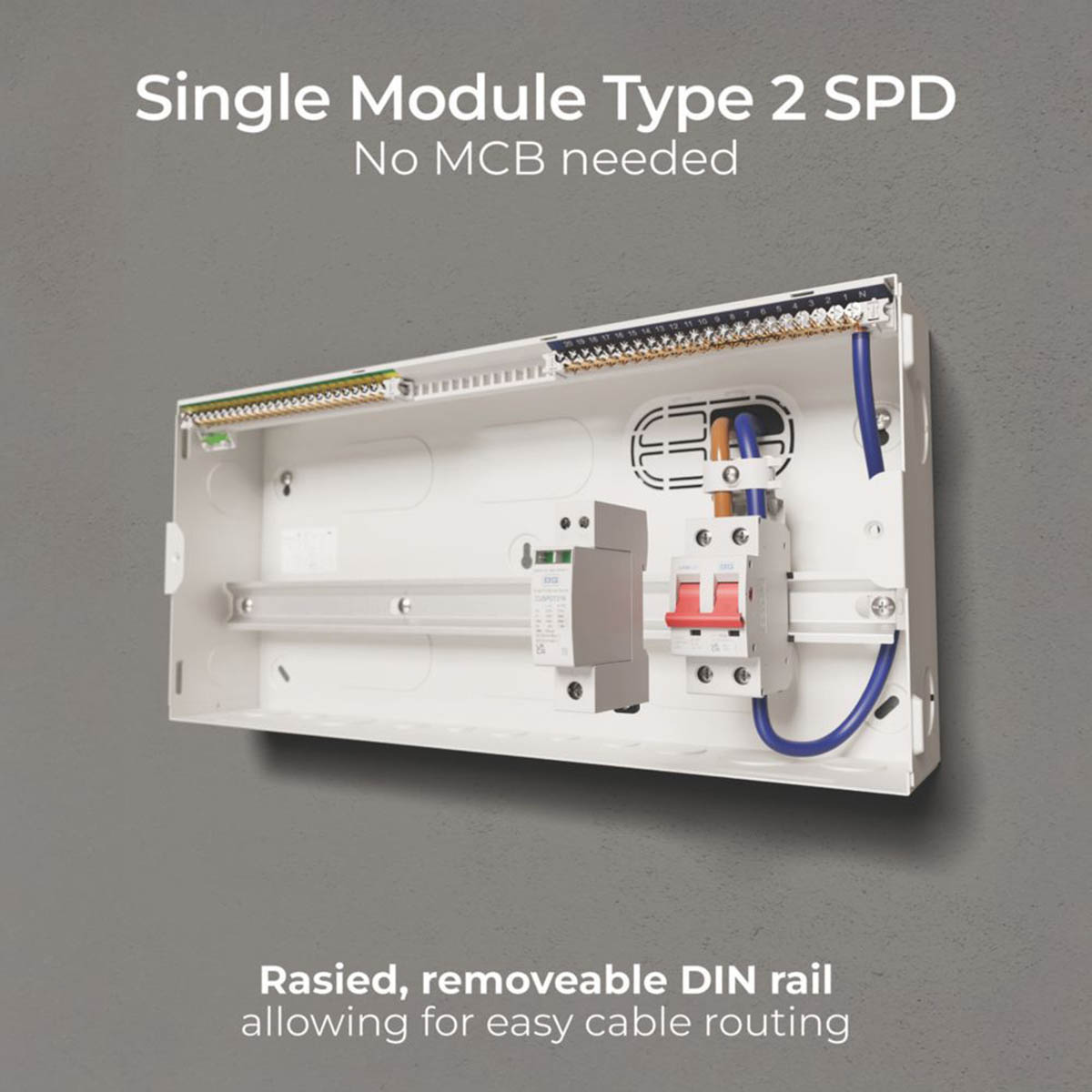 British General Main Switch Consumer Unit SPD CF22MS19-01 19-Way Part-Populated - Image 5