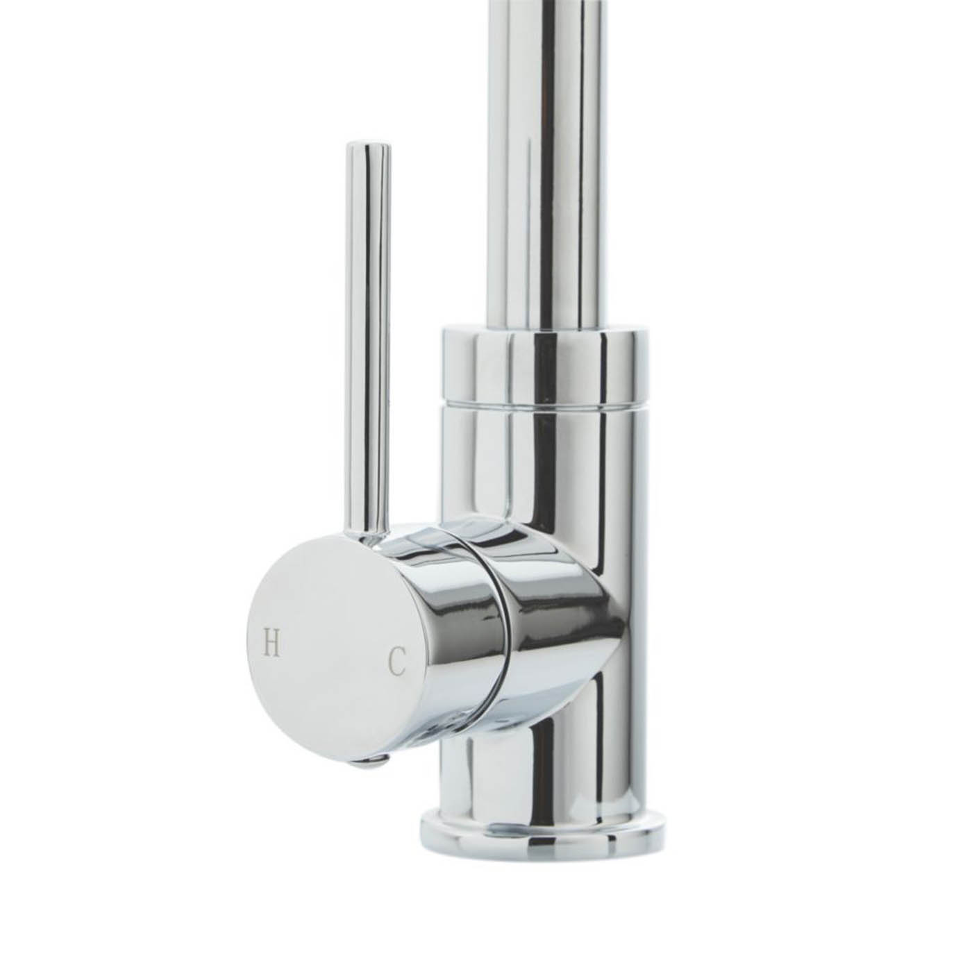 Kitchen Sink Tap Mixer Chrome Single Lever Swivel Spout Contemporary Faucet - Image 3