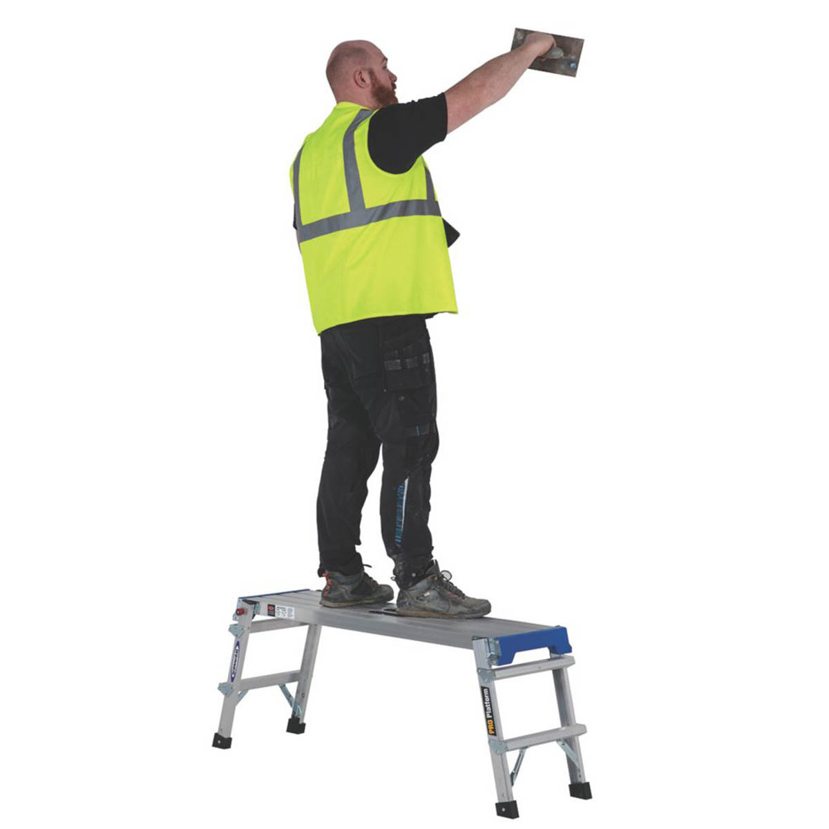 Werner Work Platform Ladder Aluminium Folding Heavy Duty Anti-Slip 500 x 1150mm - Image 4