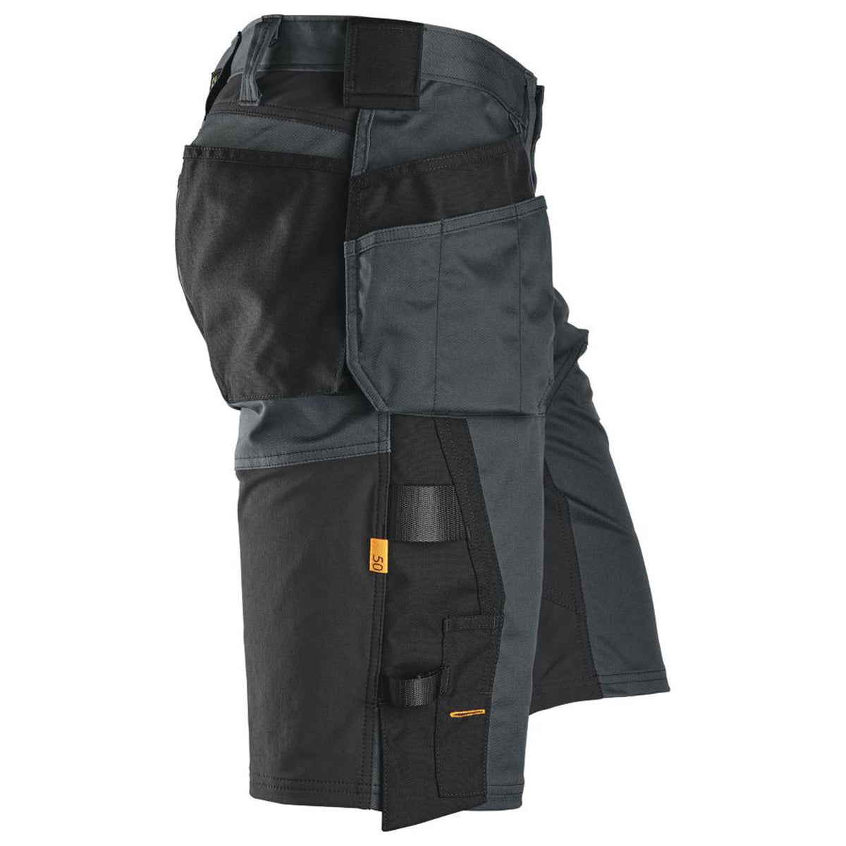 Snickers Work Shorts Mens Loose Fit Grey Black Stretch Multi Pockets Cargo 36W - Image 3