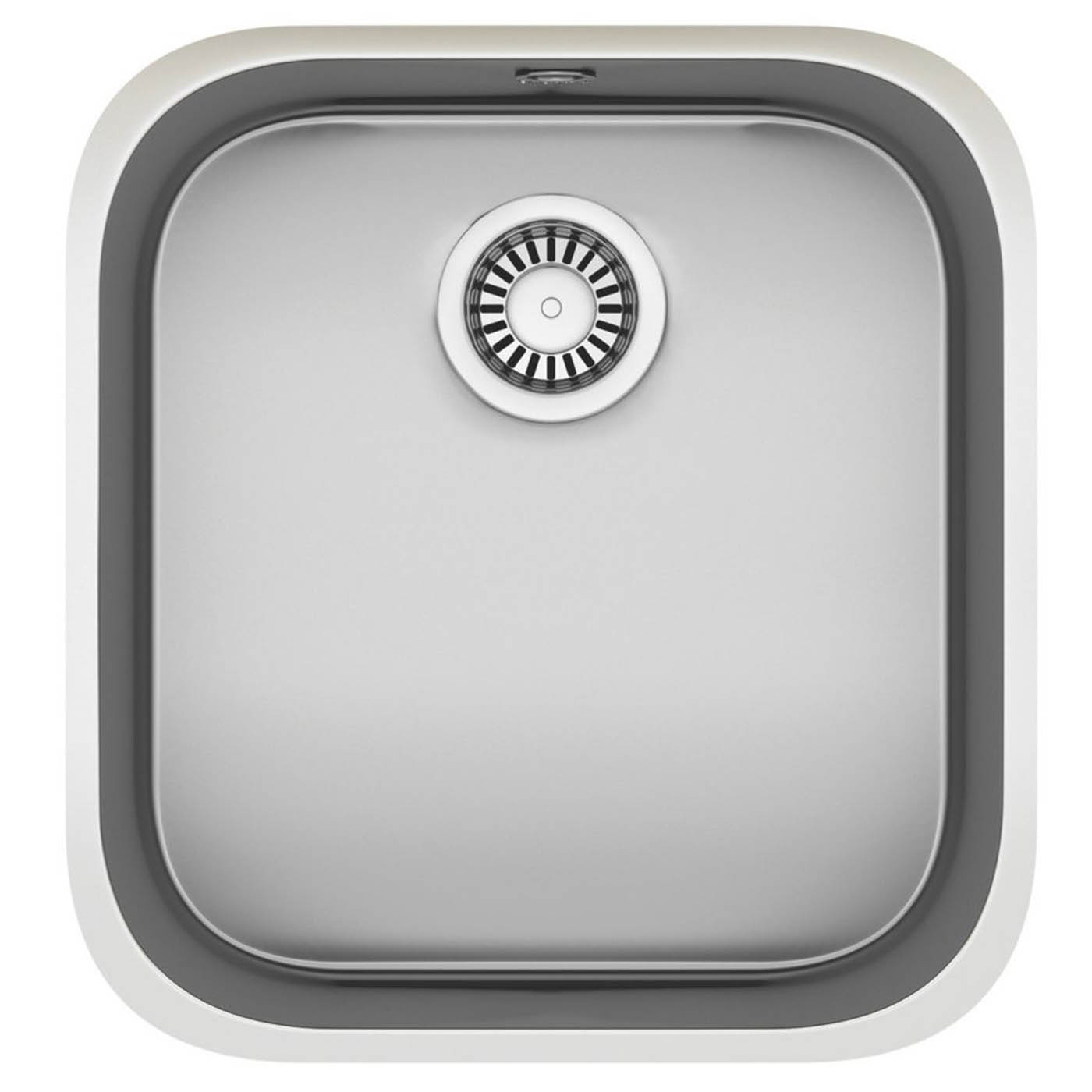 Kitchen Sink 1 Bowl Brushed Stainless Steel Rectangular Undermount With Waste - Image 2