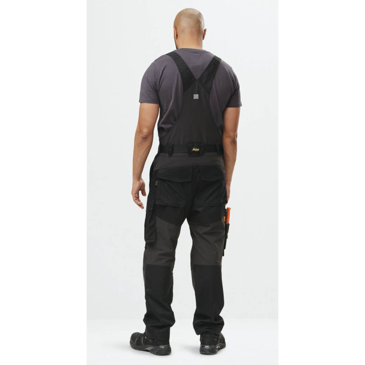 Snickers Work Overalls Mens Black Bib And Brace Coverall Medium/Large 38"W 32"L - Image 4
