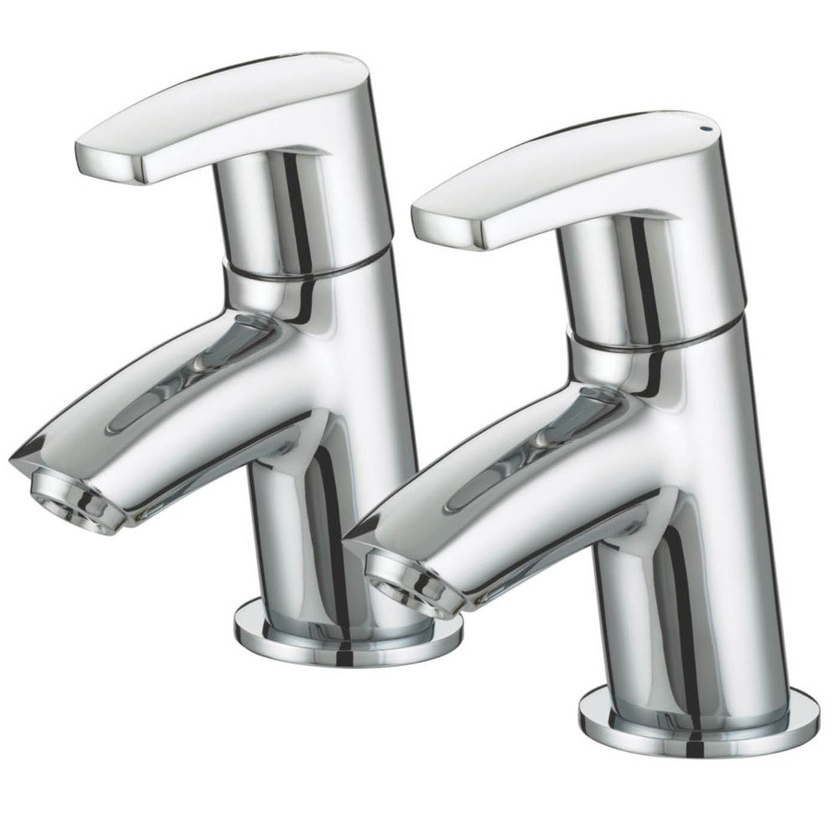 Bristan Bath Filler Pillar Tap Chrome Levers Hot Cold Pair 1/4 Turn Contemporary - Image 1