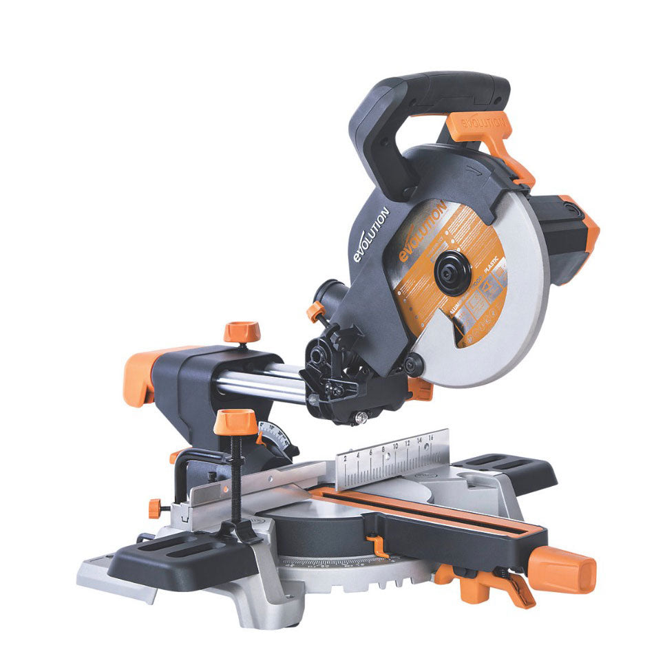 Evolution Mitre Saw Electric R210SMS Single Bevel 210mm Sliding 1500W 110V - Image 1