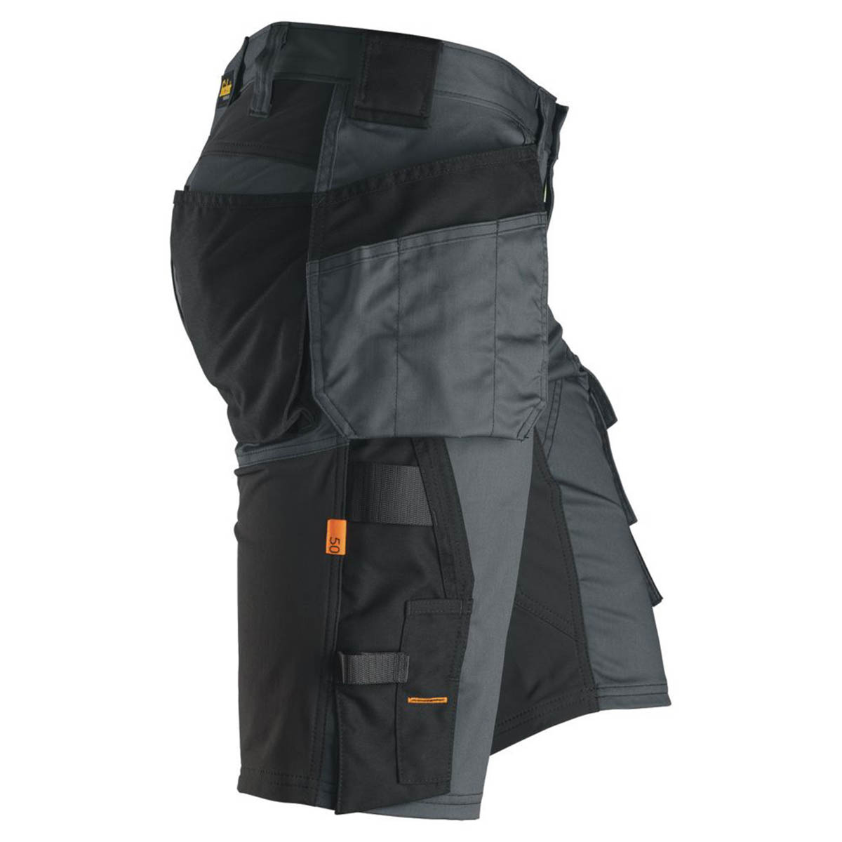 Snickers Work Shorts Mens Grey Black Stretch Breathable Multi Pockets 38"W - Image 4