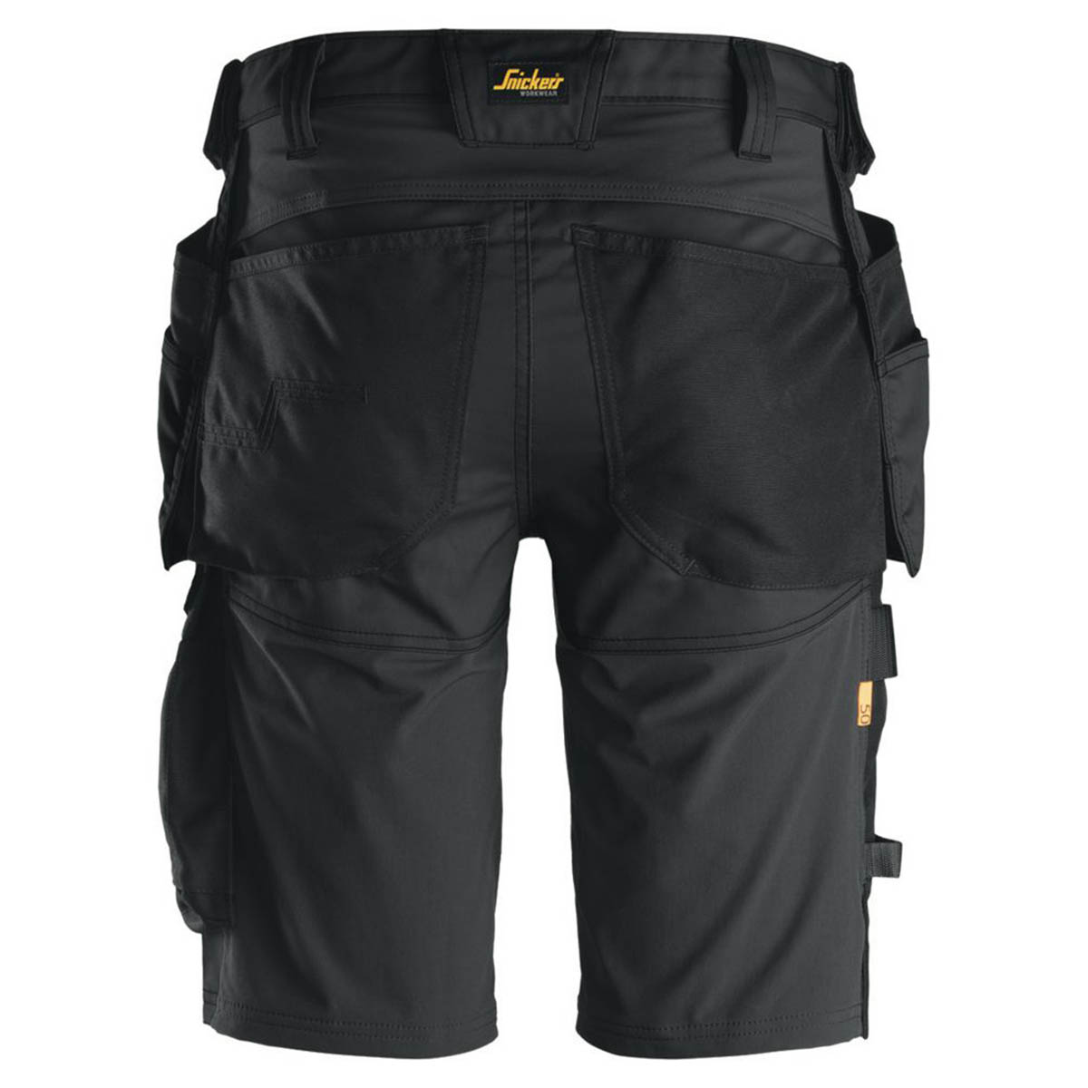 Snickers Work Shorts Mens Black Stretch Multi Pockets Cargo Breathable 31"W - Image 6