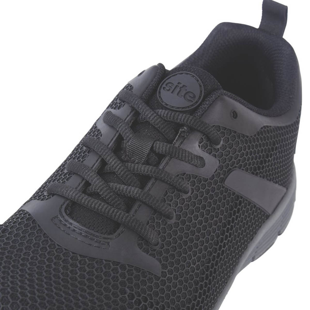 Site Safety Trainers Mens Wide Fit Black Breathable Work Boots Steel Toe Size 14 - Image 2