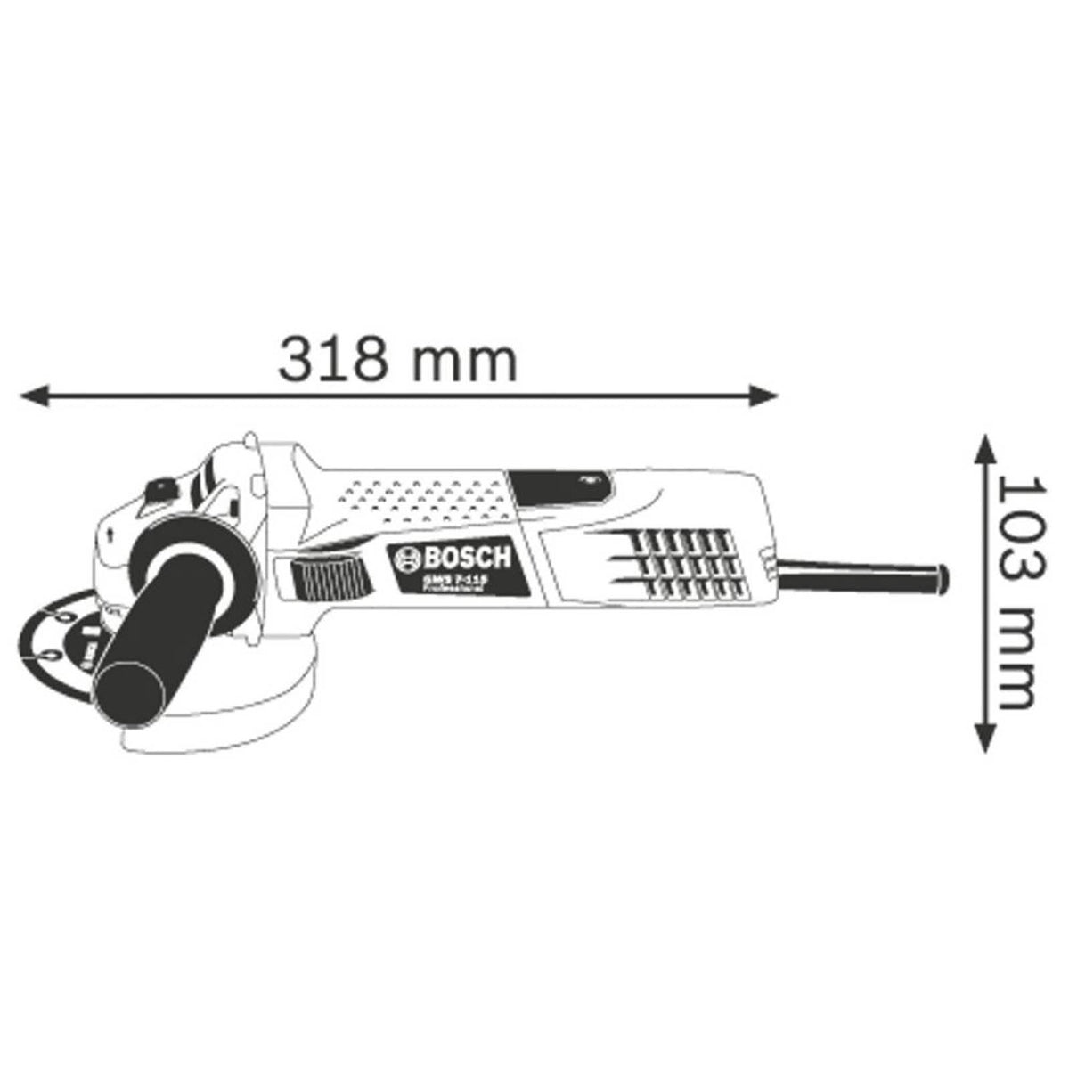 Bosch GWS 7-115 720W 4 1/2" Electric Angle Grinder 240V - Image 2