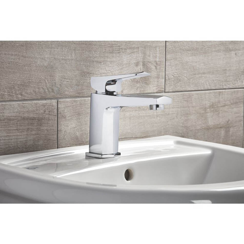 Bristan Basin Tap Mono Mixer Chrome Clicker Waste Bathroom Contemporary - Image 2