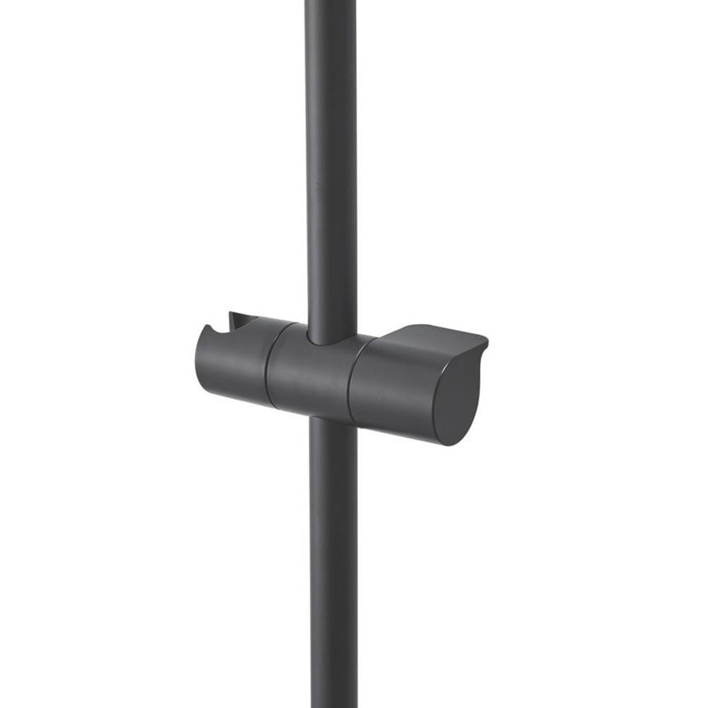 Swirl Thermostatic Mixer Shower Concentric Exposed Black 3 Spray Pattern Round - Image 2