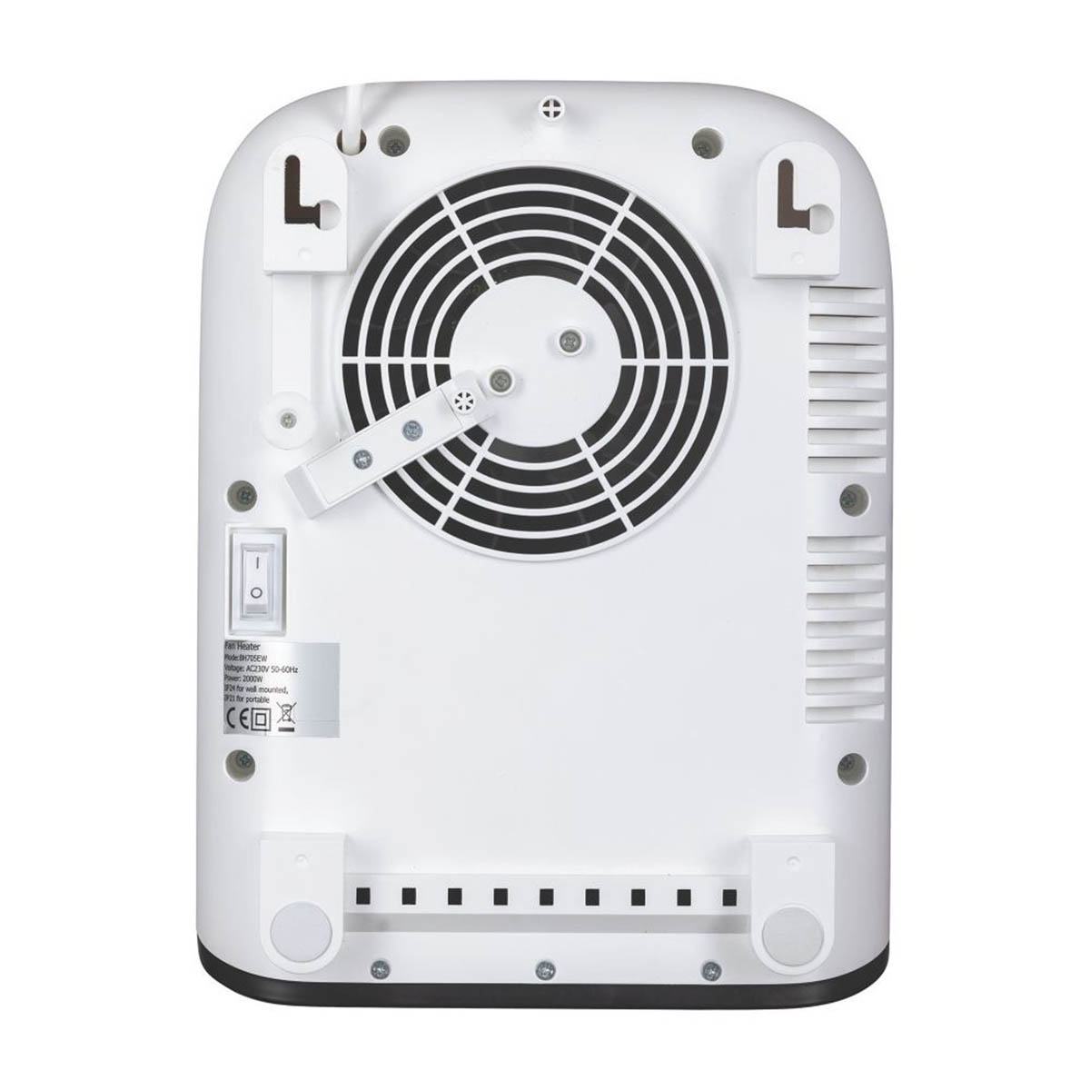 TCP 2000W Electric Wall-Mounted Vertical Fan Heater White - Image 4