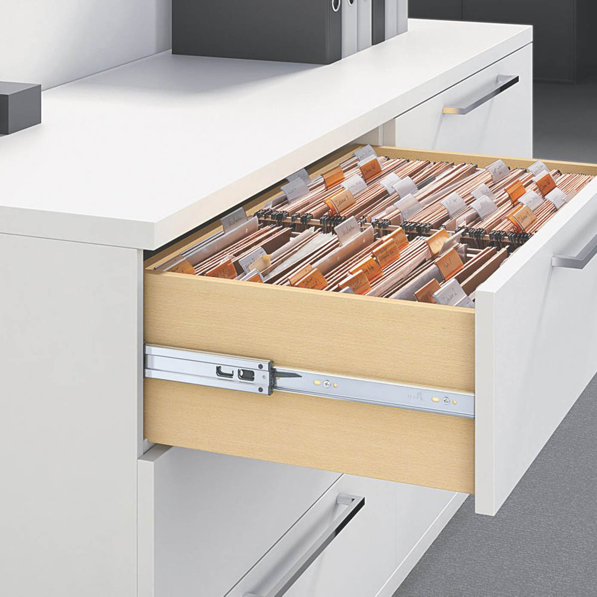Essentials Drawer Runners Ball Bearing Self Closing Heavy Duty 500mm 2 Pack - Image 2