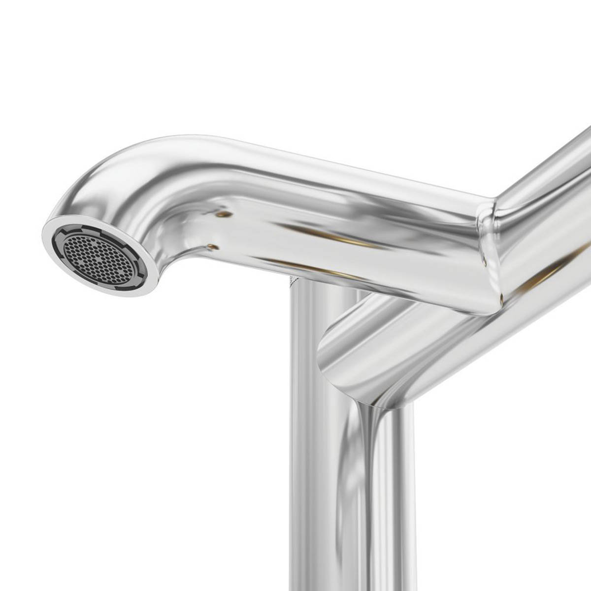 Swirl Bath Filler Tap Mixer Chrome Dual Lever 1/4 Turn Bathroom Modern Faucet - Image 4