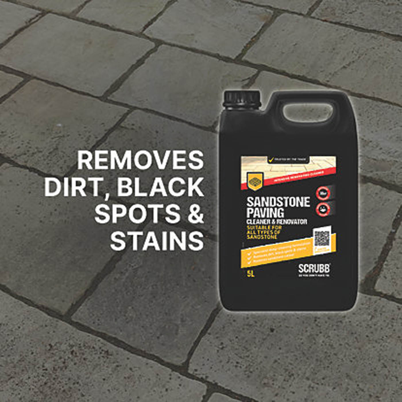 Scrubb Sandstone Paving Cleaner 5Ltr - Image 3