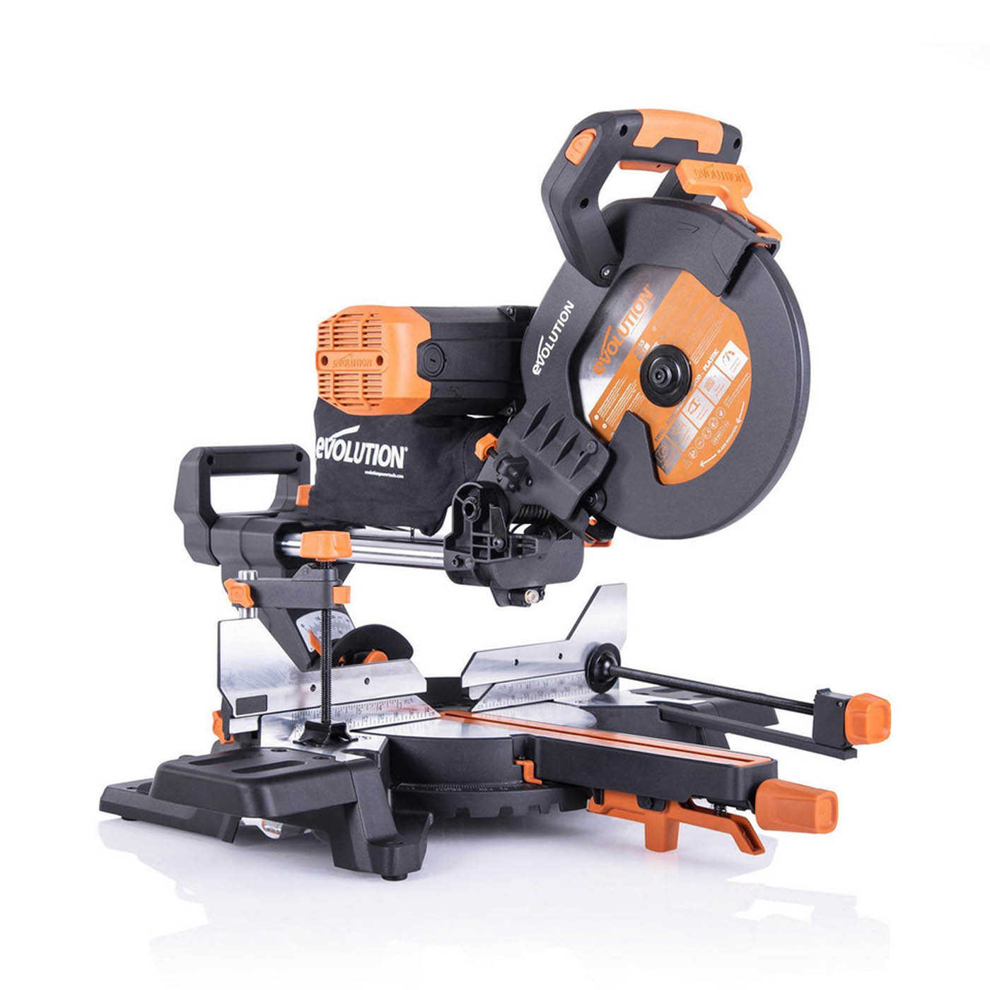 Evolution Mitre Saw Electric R255SMS-DB 255mm Double Bevel Sliding 2000W - Image 1