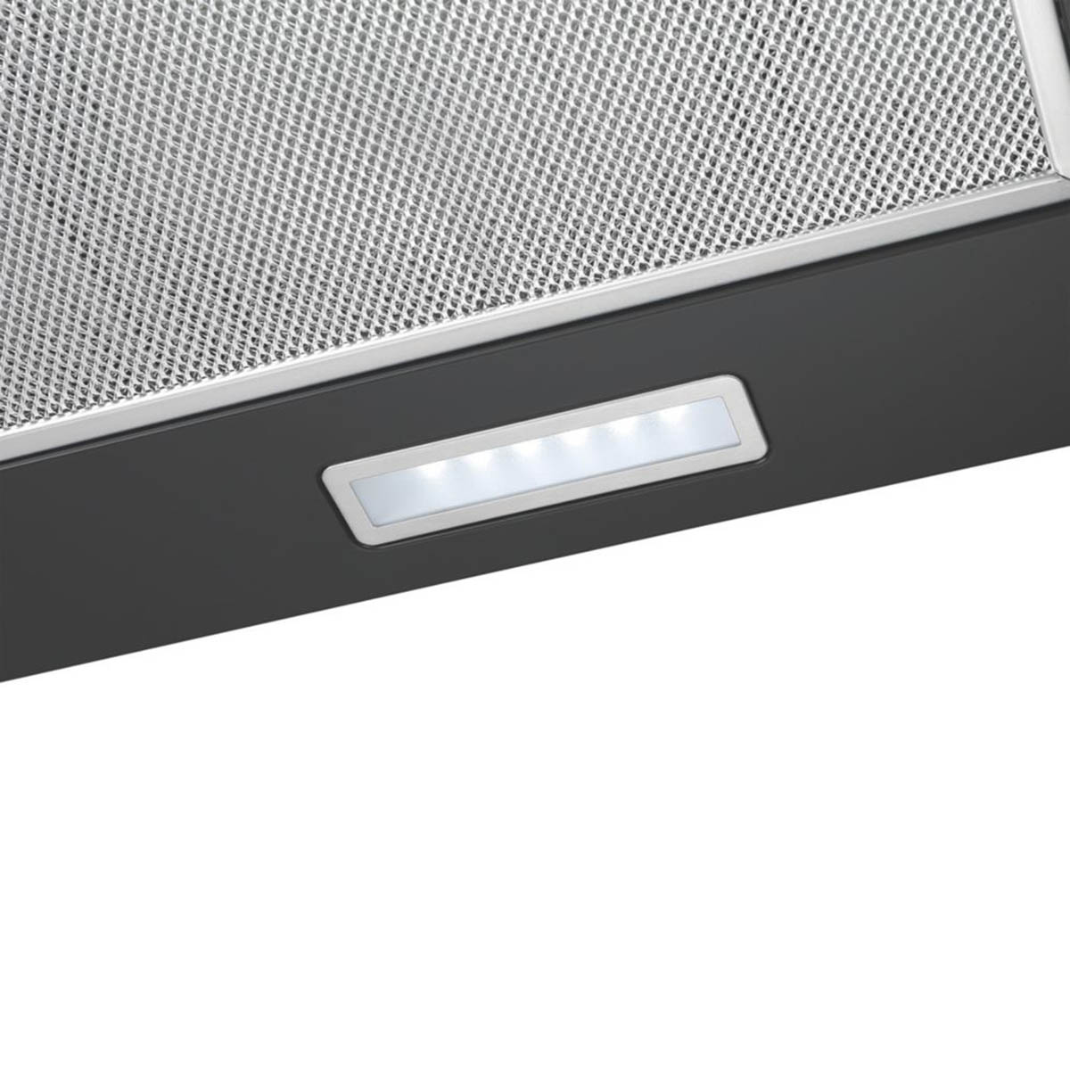 Cooker Hood Curved Glass Black Kitchen Extractor Fan Height-Adjustable 600mm - Image 5