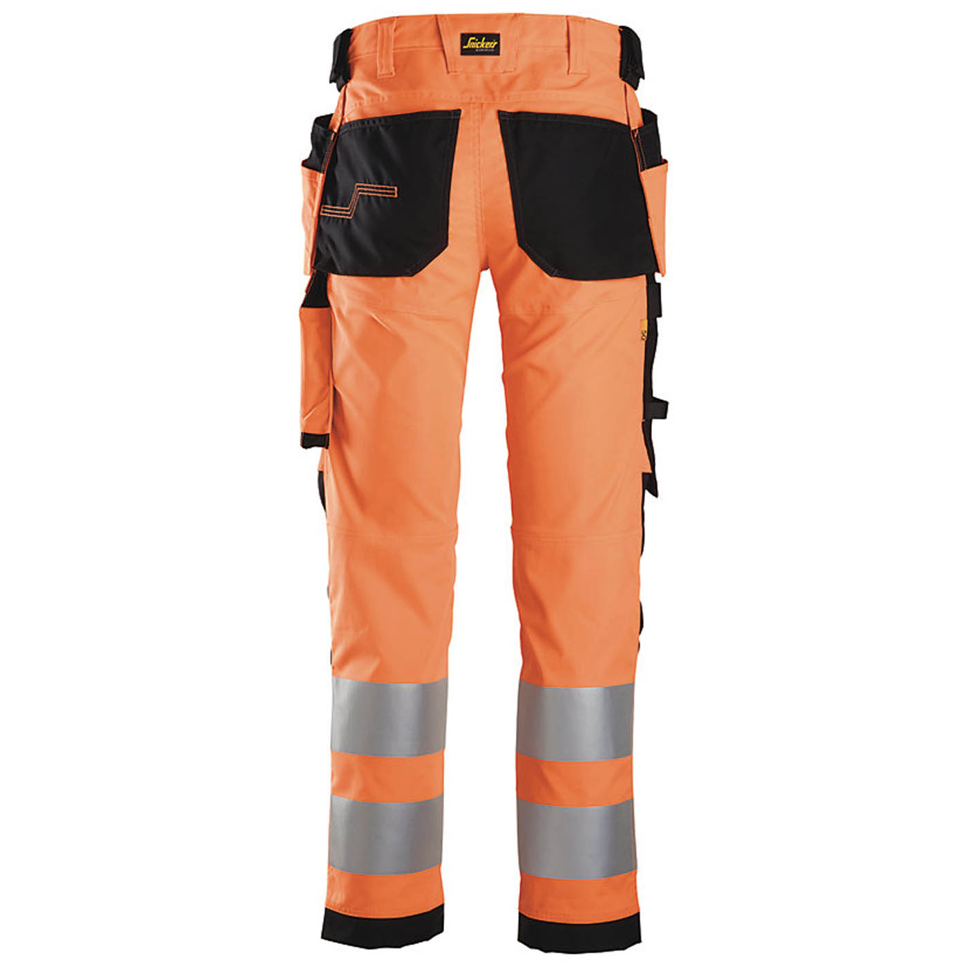 Snickers Hi-Vis Work Trousers Mens Slim Fit Orange Multi Pockets Cargo 38W 32L - Image 5