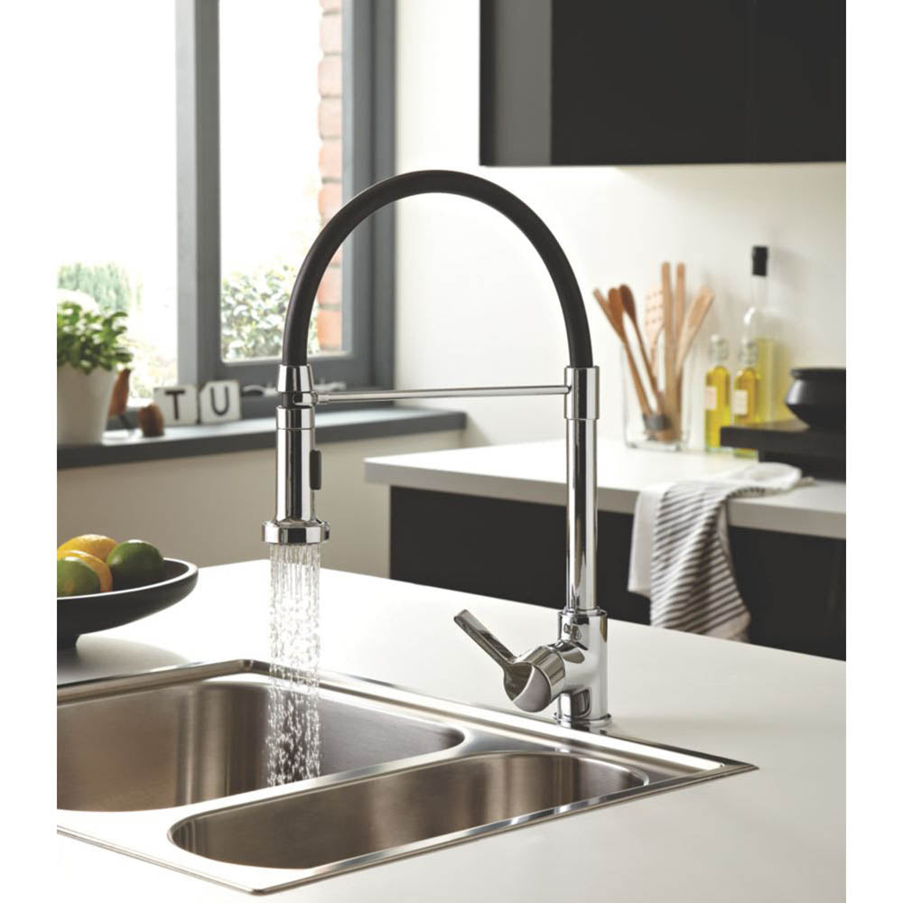 Bristan Kitchen Tap Mono Mixer Chrome Pull Out Spray Single Lever Modern Faucet - Image 2