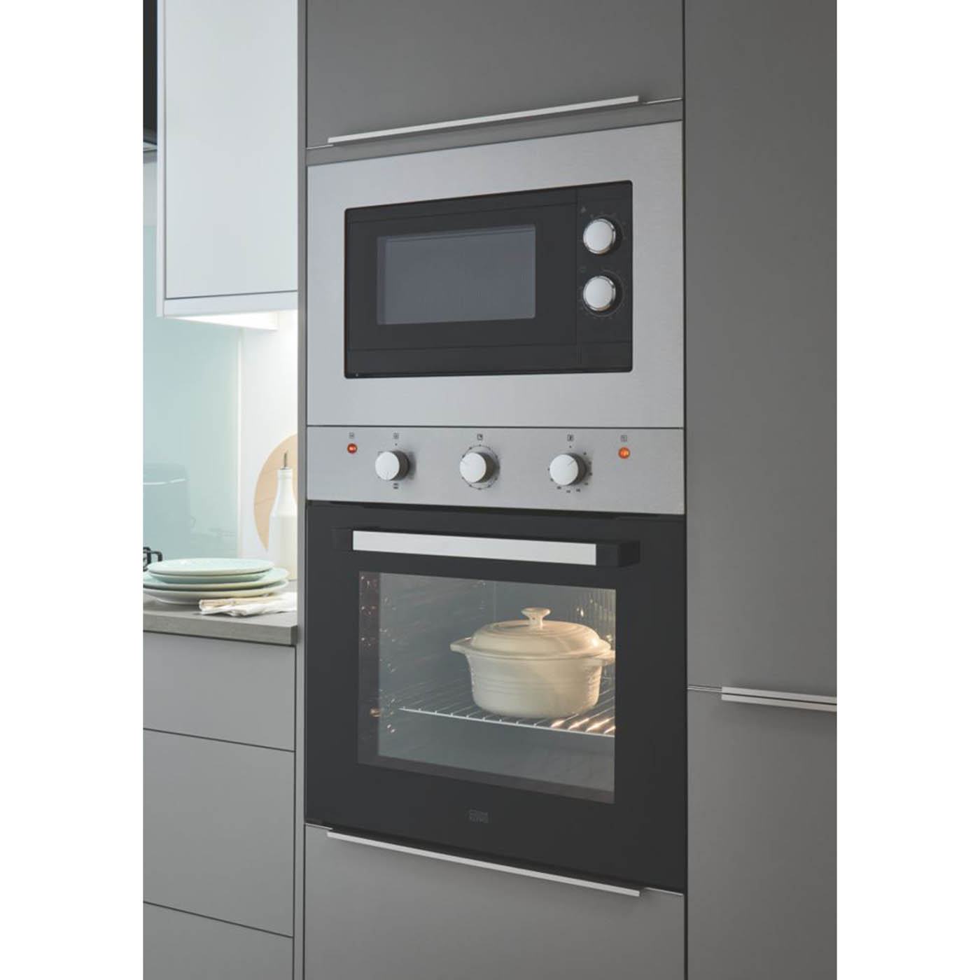 Cooke And Lewis Electric Fan Oven Integrated Single 59.5cm Grill Timer 2000W - Image 4