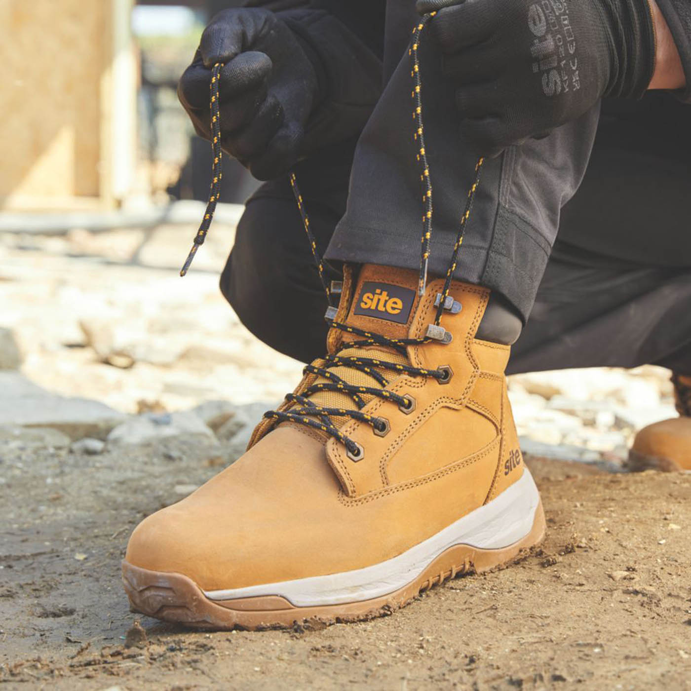Site Arenite Size 6 Tan Steel Toe Cap Safety Boots - Image 3