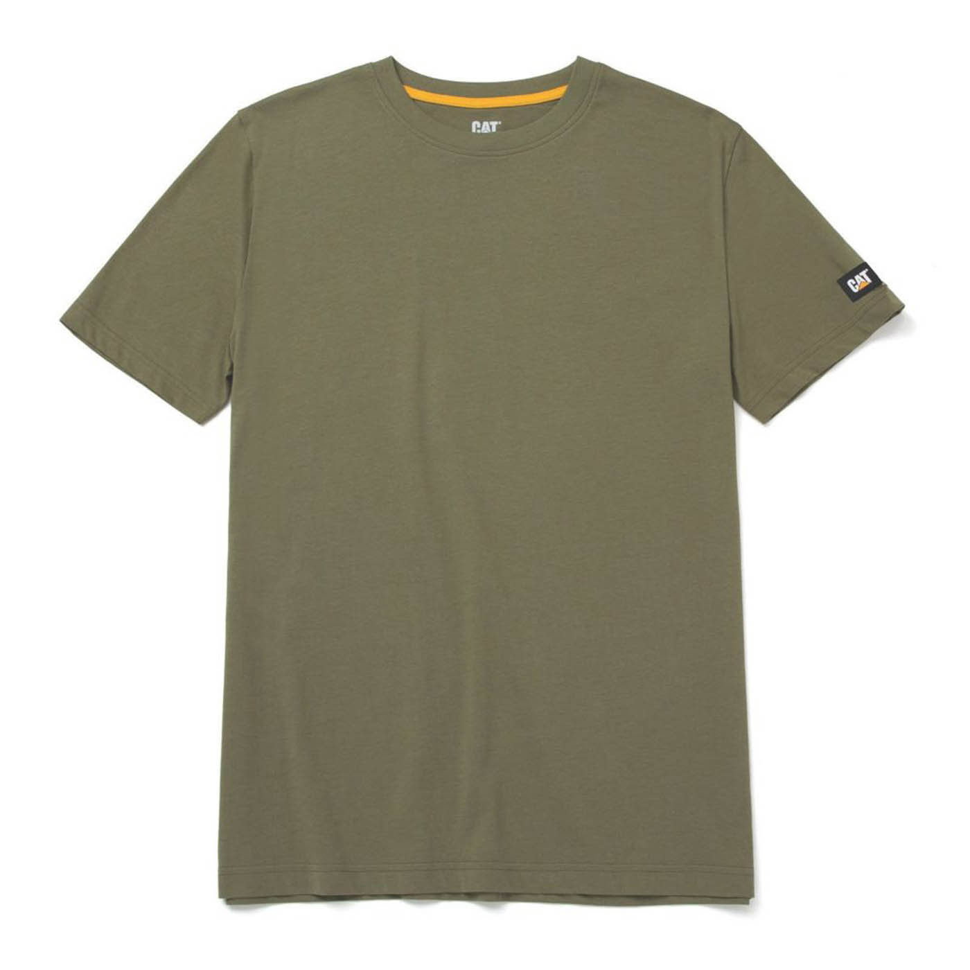 CAT T-Shirt Mens Regular Fit Green Short Sleeve Breathable Large 41" Chest - Image 1