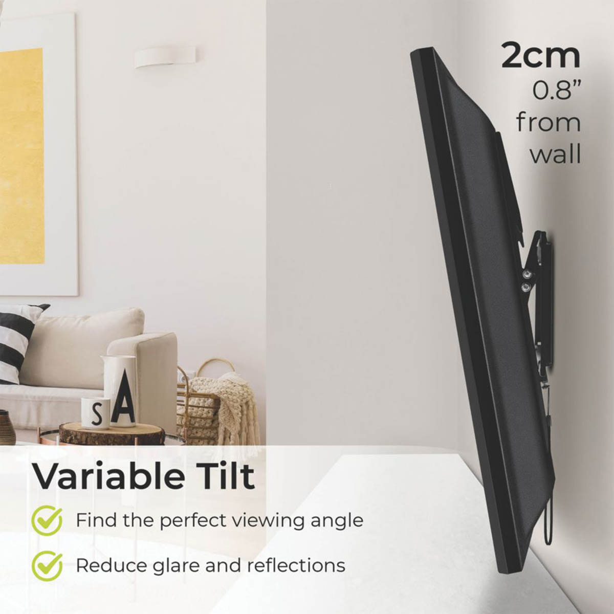 Ross TV Bracket Tilt For 50-85" Screens RTMT600 Steel Construction Swivel Tilt - Image 4