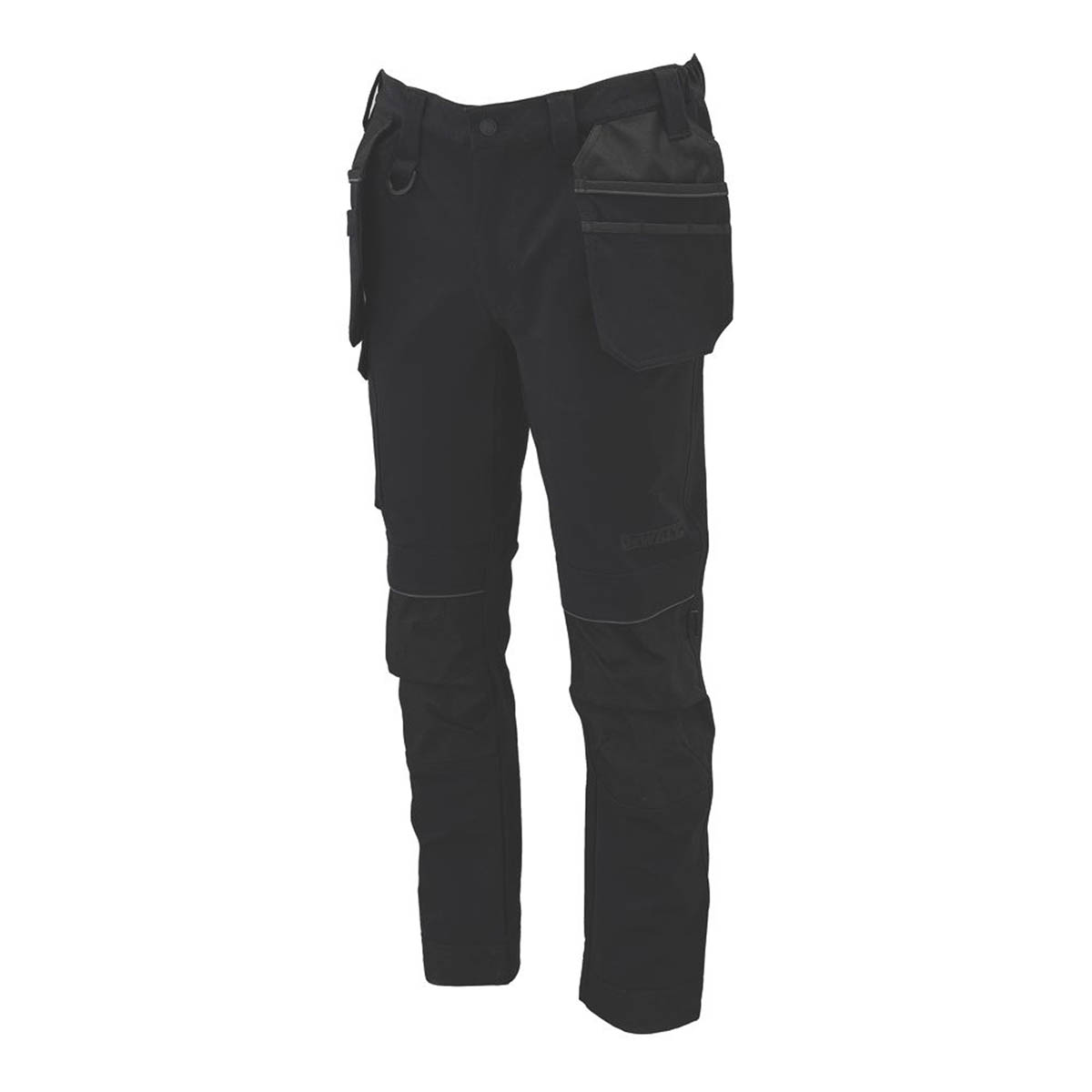 DeWalt Work Trousers Mens Slim Fit Black Breathable Multi Pockets 32"W 31"L - Image 1