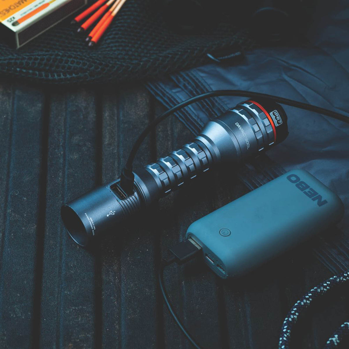 Nebo Davinci 800L Rechargeable LED Flashlight Storm Grey 800lm - Image 5