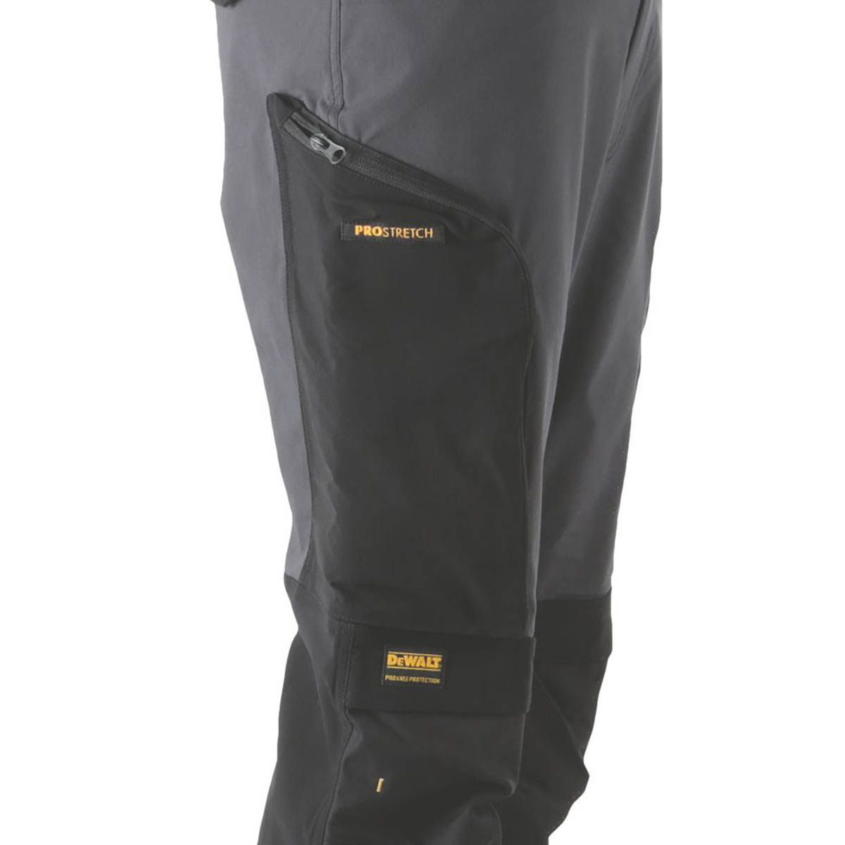 DeWalt Work Trouser Mens Tapered Grey Black Breathable Multi Pockets 32"W 31"L - Image 4