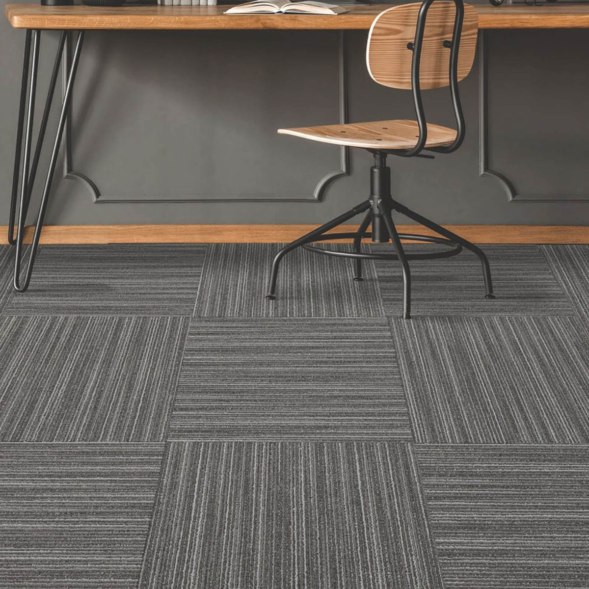 Mercury Tungsten Grey Carpet Tiles 500 x 500mm 20 Pack - Image 3