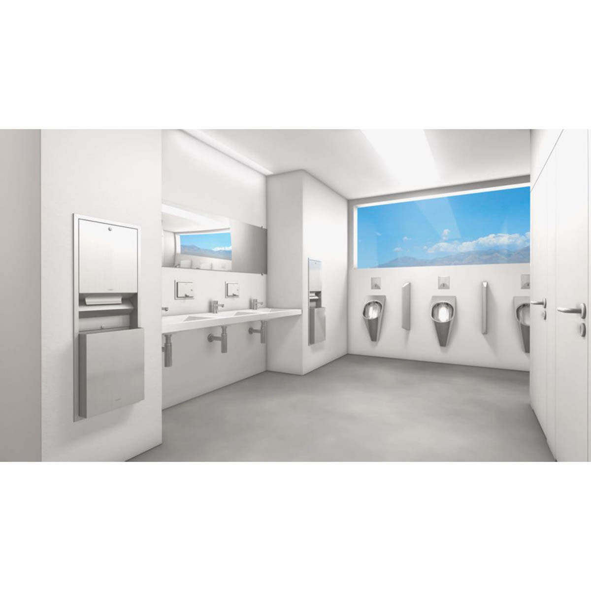 Franke Bathroom Waste Bin Stainless Steel Rectangular Wall Mounted 620 x 480 mm - Image 2