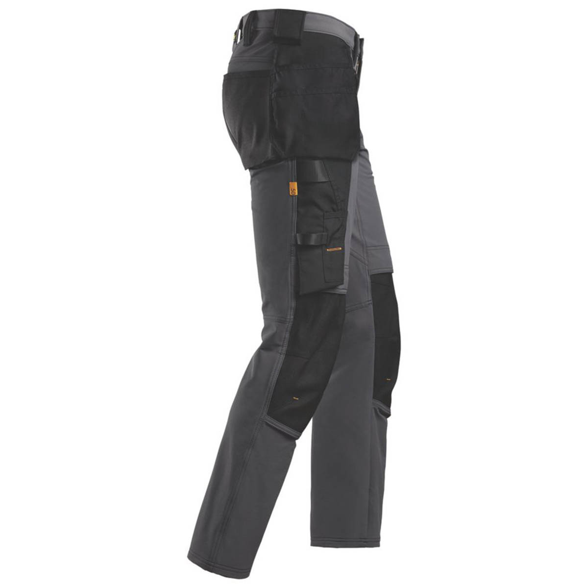 Snickers Work Trousers Mens Slim Fit Grey Black Stretch Multi Pockets 41"W 32"L - Image 4