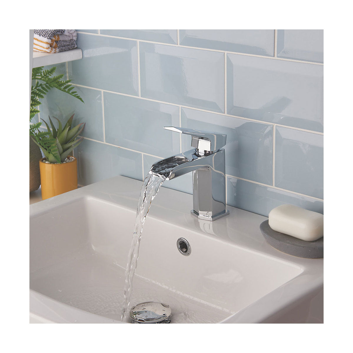Bristan Basin Tap Mono Mixer Chrome Single Lever Waterfall Bathroom Waste - Image 3