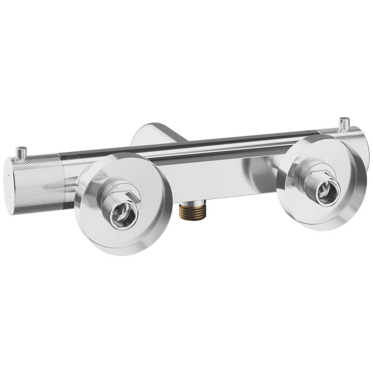 Swirl Thermostatic Bath Filler Shower Mixer Tap Valve With Diverter Double Lever - Image 4