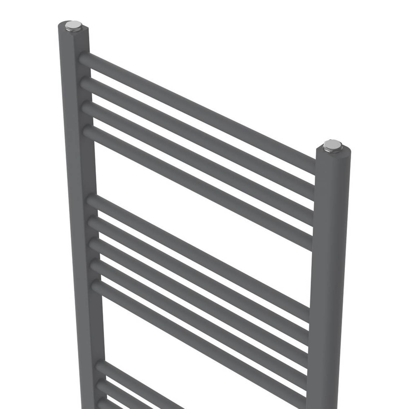 Flomasta Electric Towel Rail Radiator Anthracite Flat Bathroom Warmer H120xW50cm - Image 4