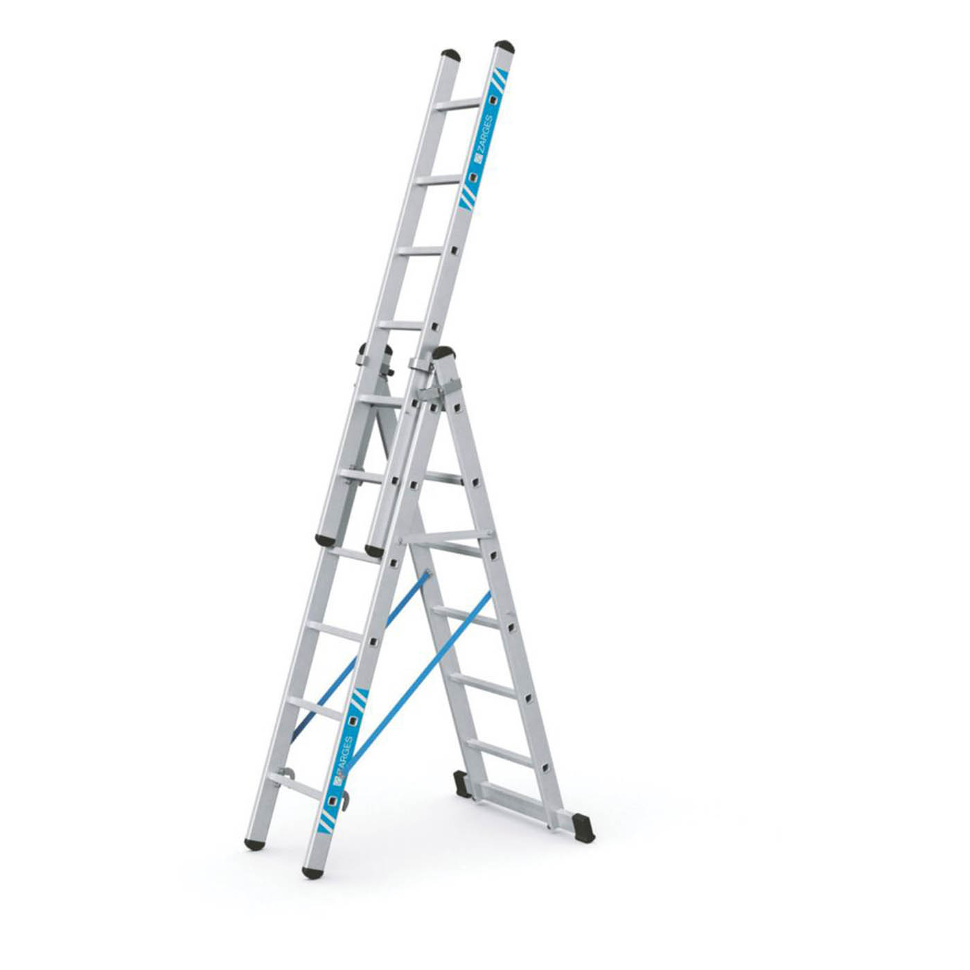 Zarges Combination Ladder Skymaster X Aluminium Non-Slip Feet Thread 4.1m - Image 1