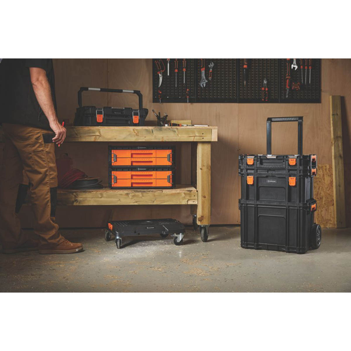 Magnusson Organiser Stakkur Compact Carrying Handles Plastic 11.89" x 21.26" - Image 6