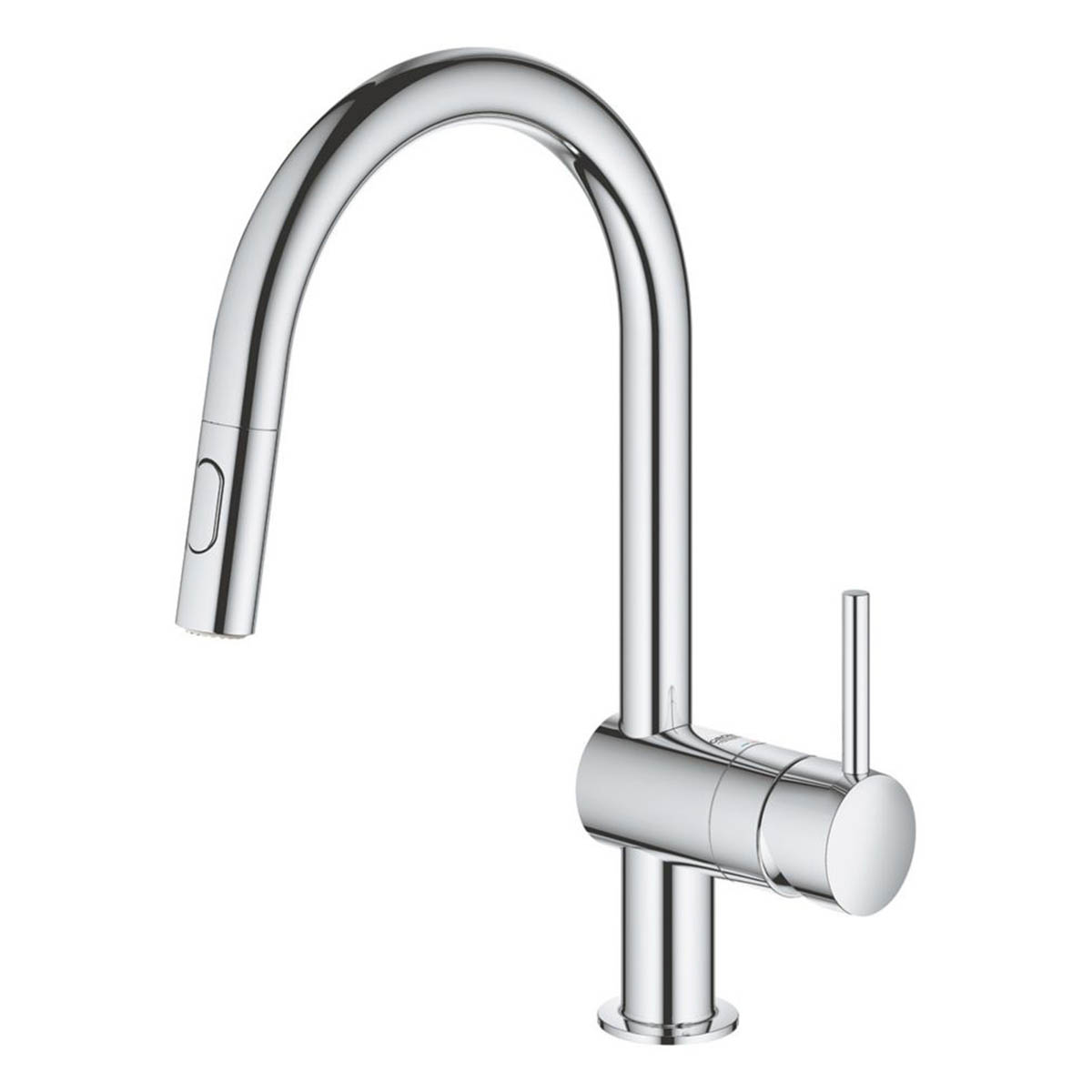 Grohe Kitchen Tap Mono Mixer Chrome Pull Out Single Lever Contemporary Faucet - Image 2