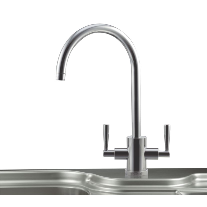 Franke Kitchen Tap Mono Mixer Olympus Chrome Dual Lever Control - Image 2