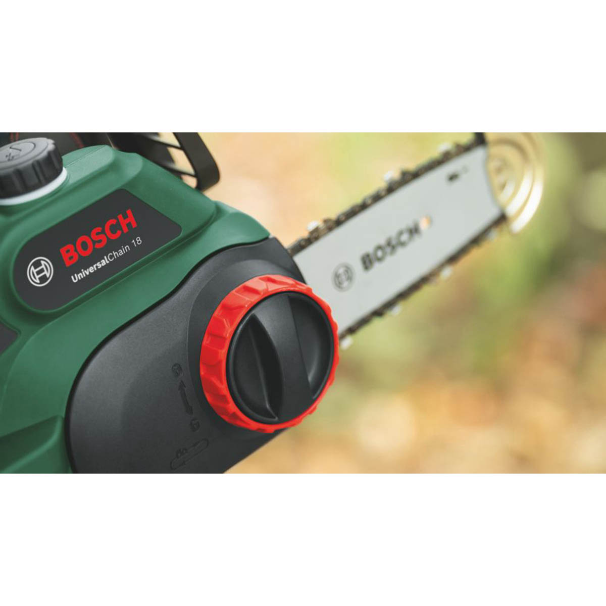 Bosch Chainsaw Cordless 18V Li-Ion UniversalChain18 Garden 20cm Cutter Body Only - Image 6