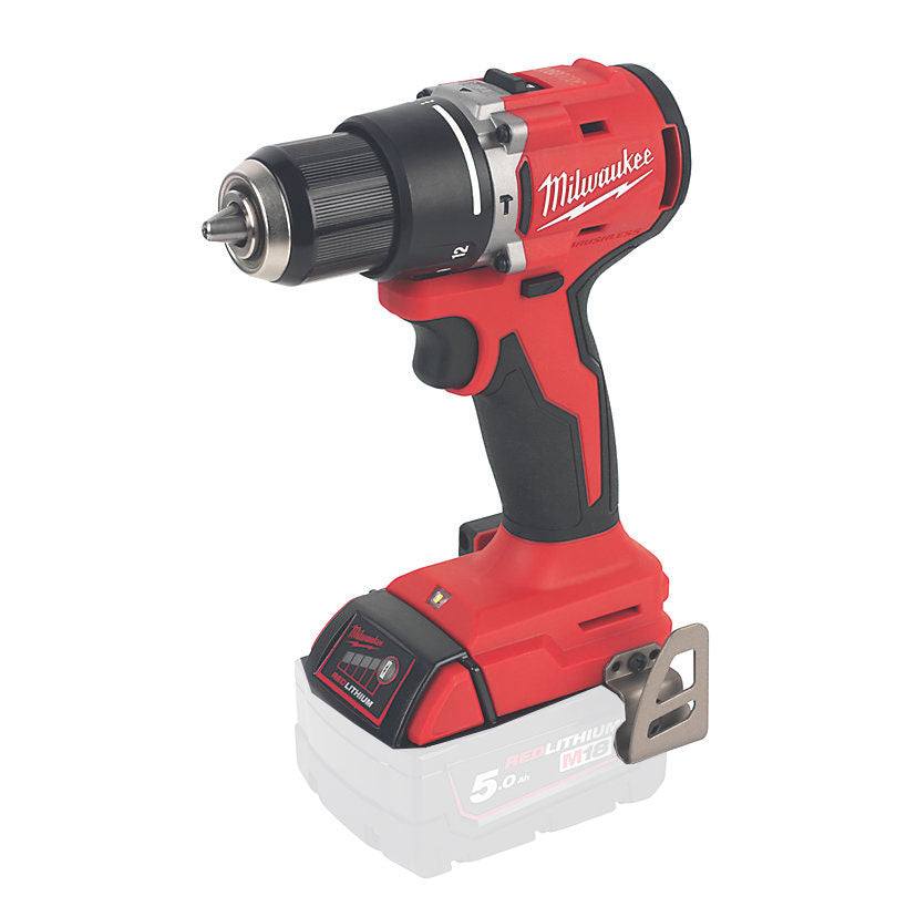 Milwaukee Combi Drill Cordless M18BLPDRC-502C 18V Li-Ion RedLithium Body Only - Image 1