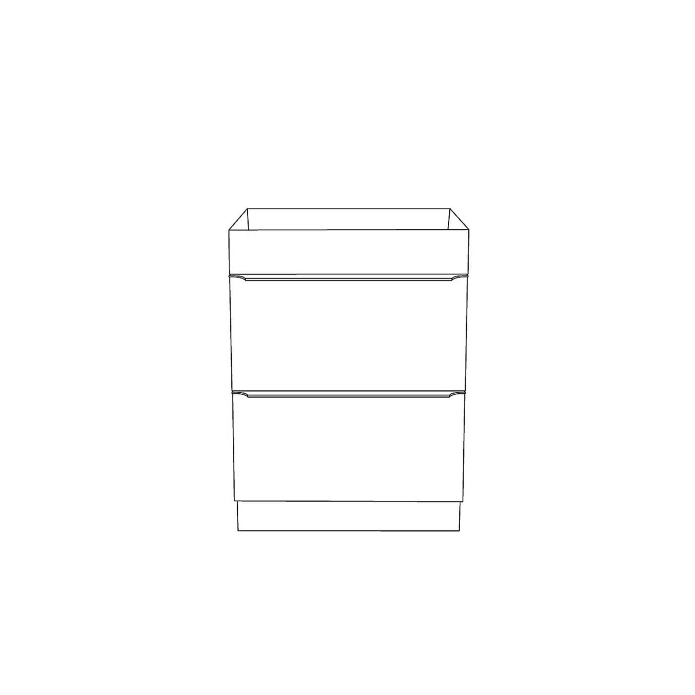 Imandra Bathroom Vanity Unit Under Sink Cabinet 2 Drawer Soft Close 60x82x45cm Taupe - Image 6