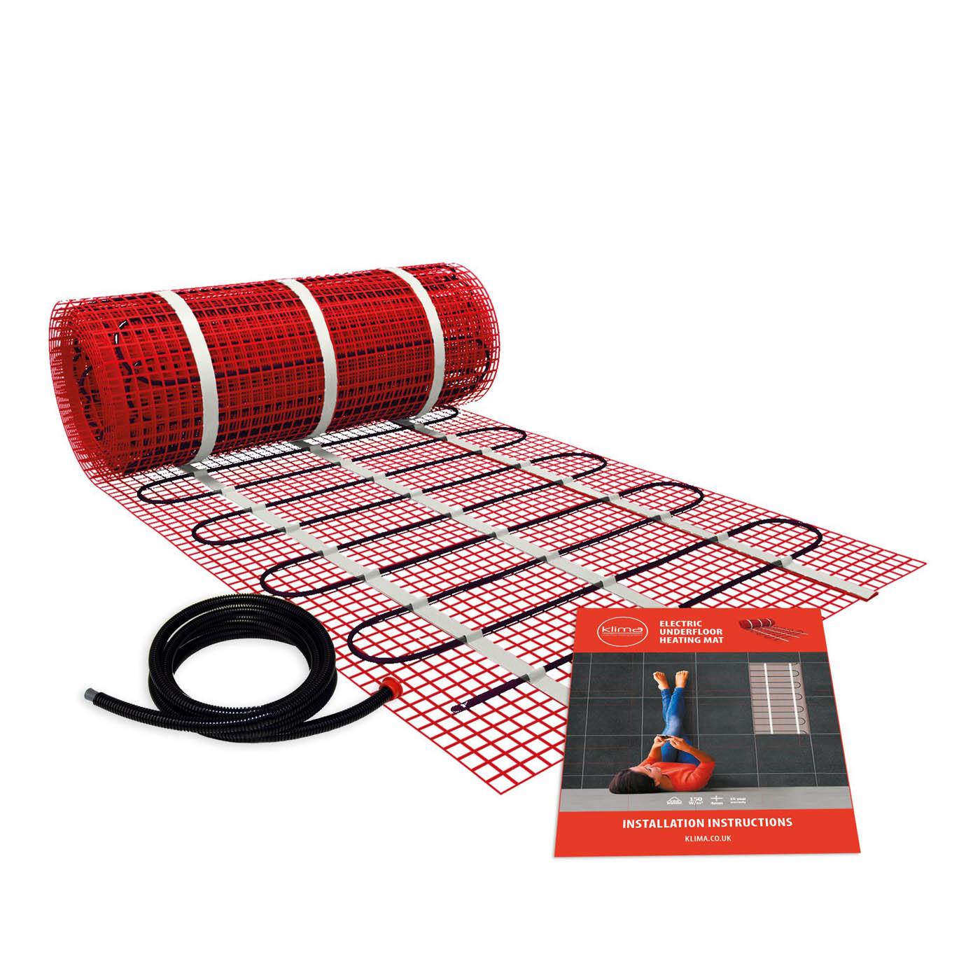 Klima Underfloor Heating Mat Electrical Thermostatic Easy Installation 2m² 300W - Image 1
