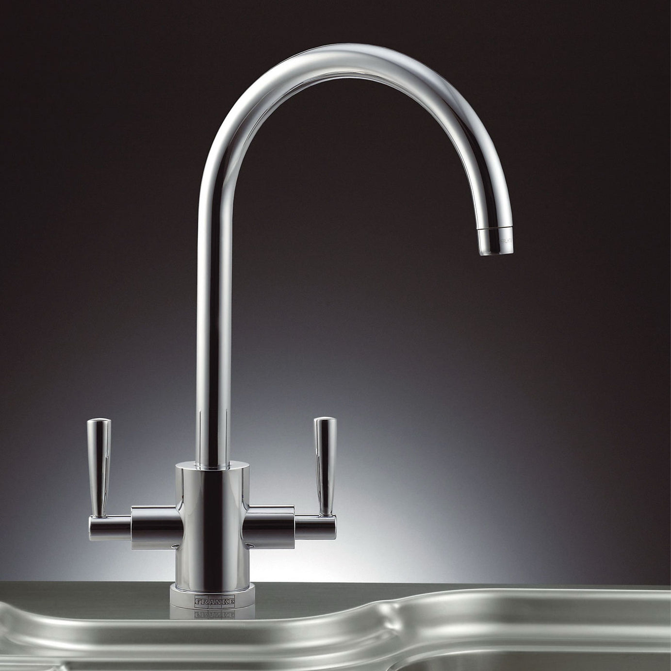 Franke Kitchen Sink Tap Olympus Chrome Effect Faucet Double Lever Mixer - Image 3
