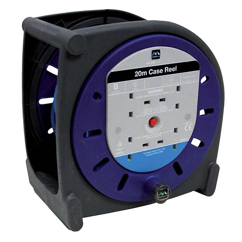 Cable Reel 4 Way Socket Extension Electrical Lead Durable 240V 10A IP44 (L)20m - Image 2