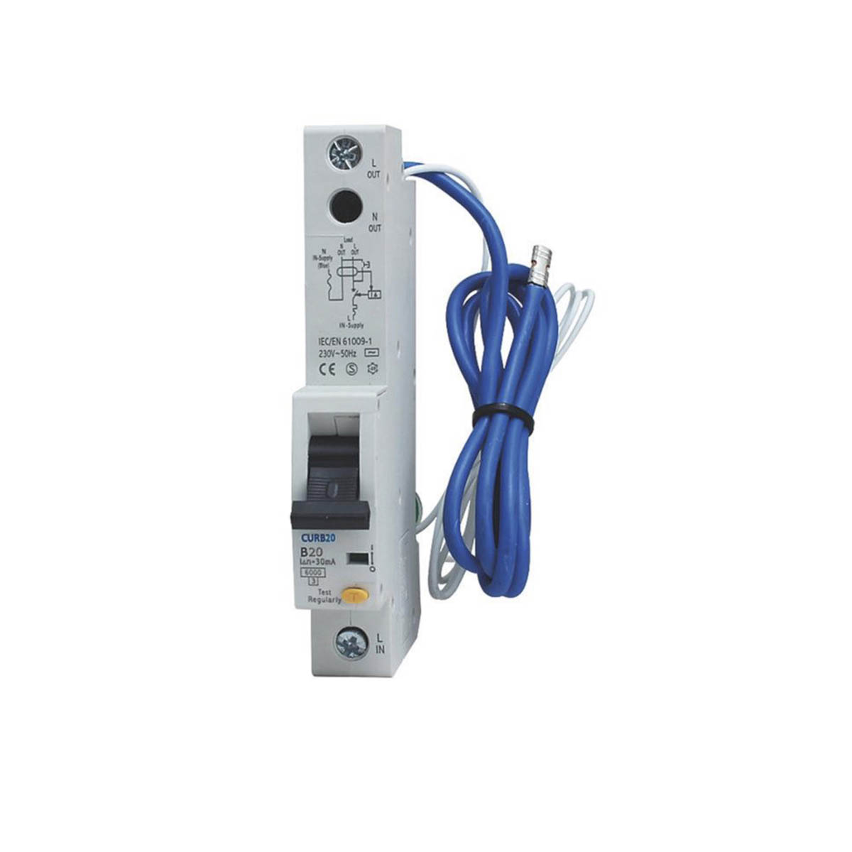 BG RCBO 20A B Type Single Module Circuit Breaker Overload Protection Compact - Image 1